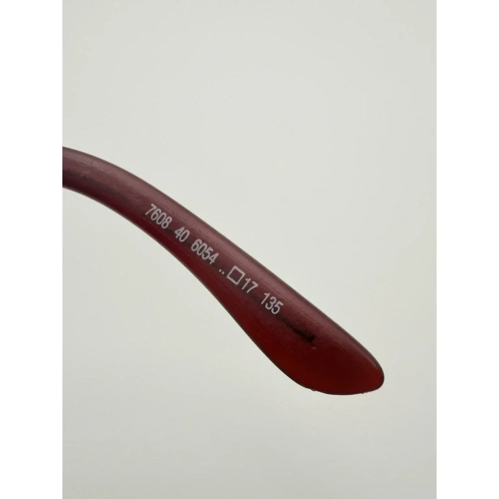 Silhouette 7608 40 6054 Titanium Red Rimless Eyeglasses Frames 17 135 Austria
